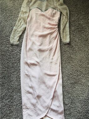 NWT Vintage Ann Lawrence I. Magnin Silk Beaded Pink Gown Size 10